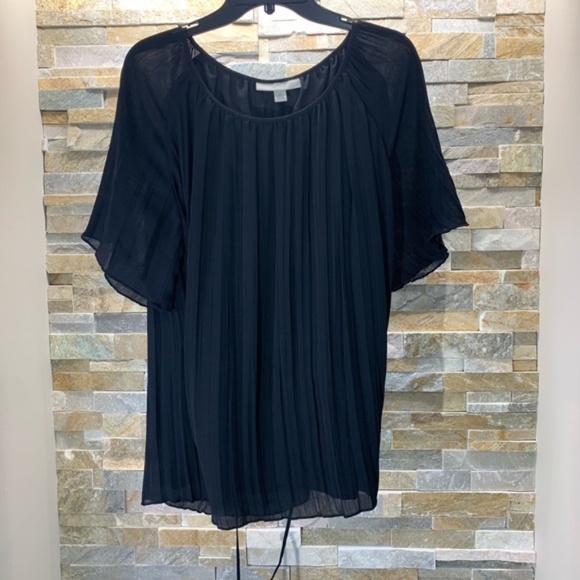 Sejour Crinkle Scoop Neck Top (Plus Size) BOUTIQUE - Picture 3 of 6